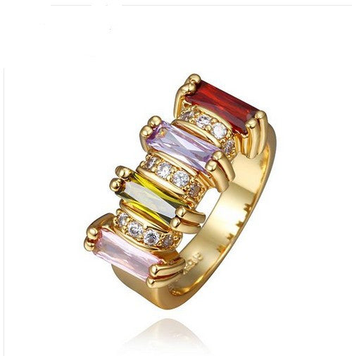 Women Mujer New Fashion Jewelry 18K Gold Plated Ring