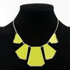 Style Bright Color Enamel Alloy Chain Geometric Necklace