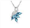 Austriya Crystal Jewelry Pendant Necklace Dancing Queen Silver Plated