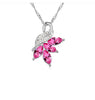 Austriya Crystal Jewelry Pendant Necklace Dancing Queen Silver Plated