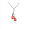 Jewelry Silver Plated Water Drop Crystal Link Chain