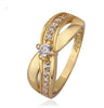 Women Bijou Bague 18K Gold Plated Crystal Fashion