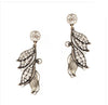 Retro Exquisite Leaves Crystal Earrings for Women