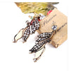 Retro Exquisite Leaves Crystal Earrings for Women