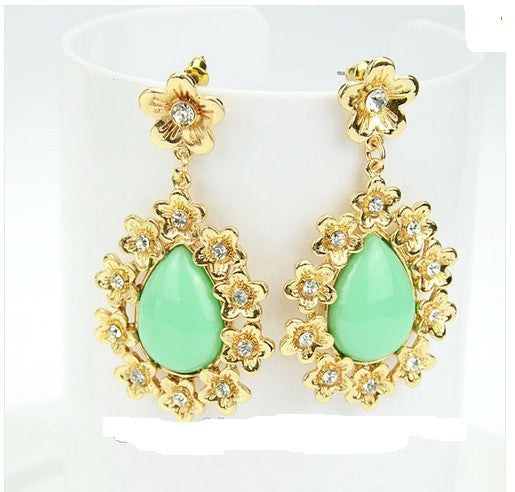 angle Earrings Gold Color Alloy Water Drop Earrings