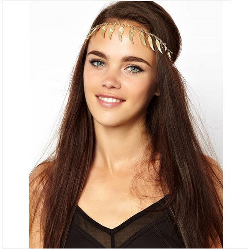 New Beach Metal Plated Head Chain Hair Jewelry